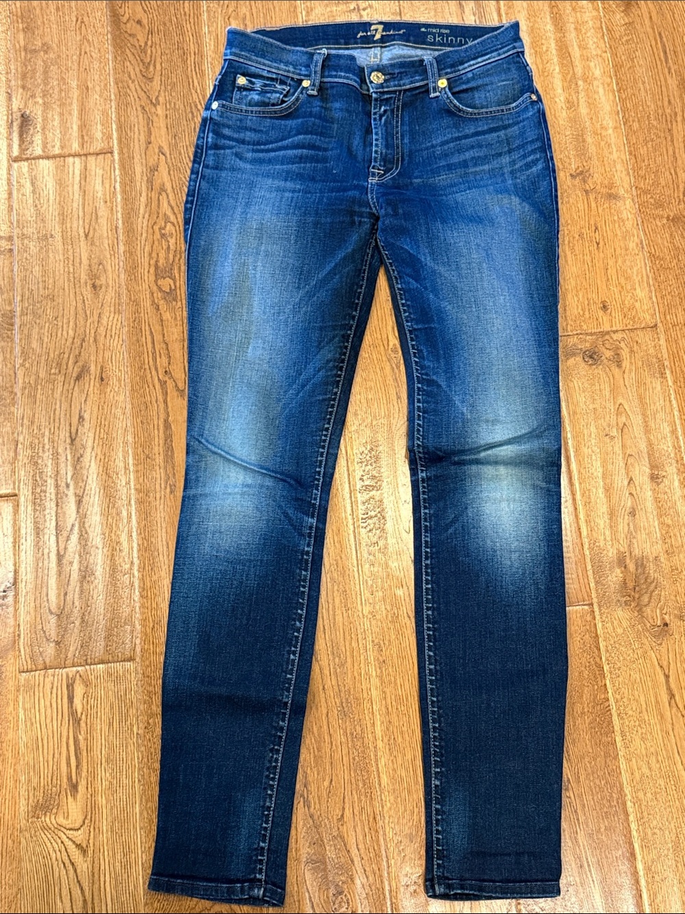 7 For All MankindThe Mid Rise Skinny jeans